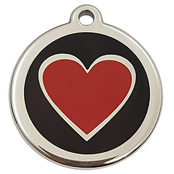 Stainless Steel Heart Round Tag-Pet ID Tag-Pet Tag-FulgorDesign